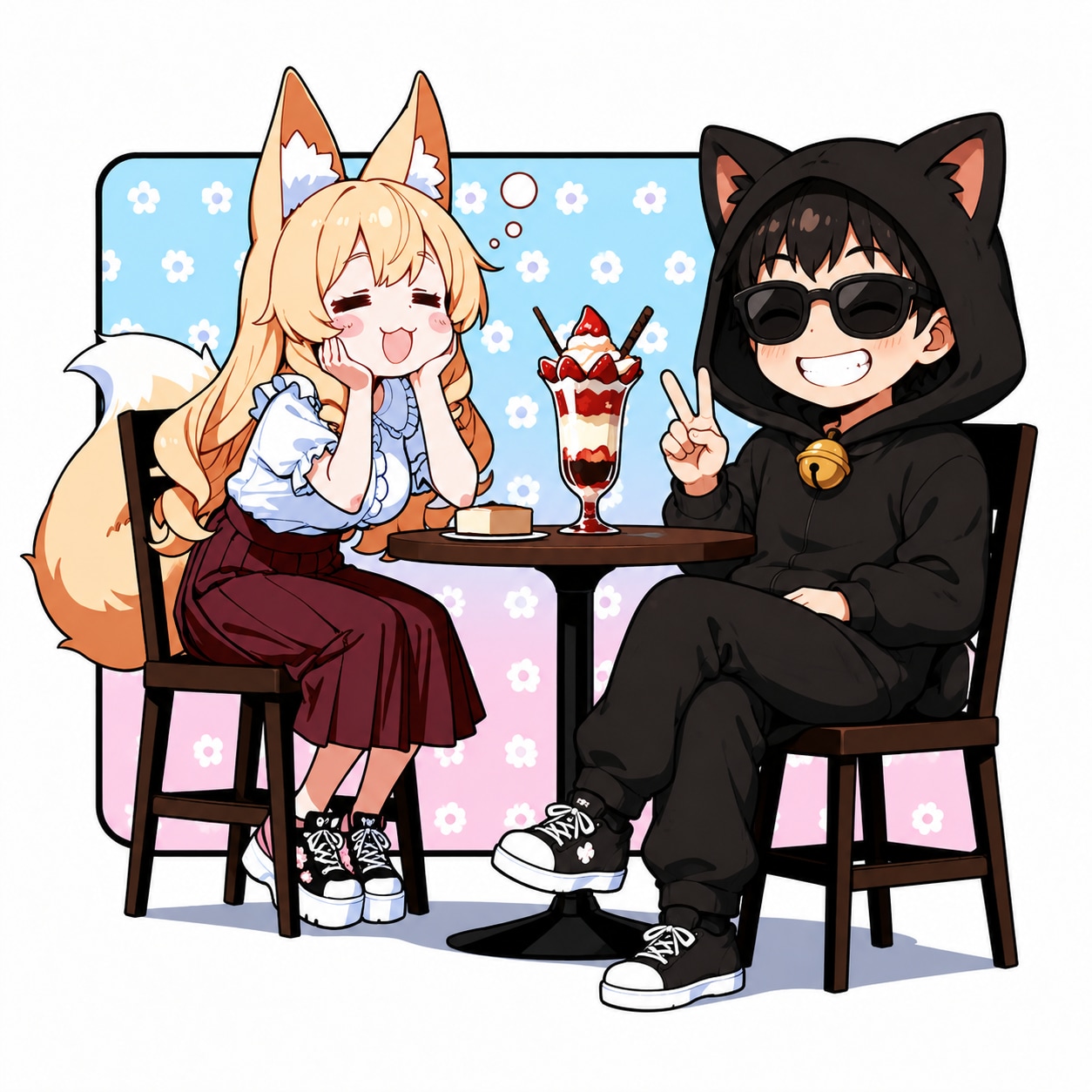 謎の海産物さんちのゆるふわお姉さんと一緒にいると癒されるおぢさん♡ | の人気AIイラスト・グラビア