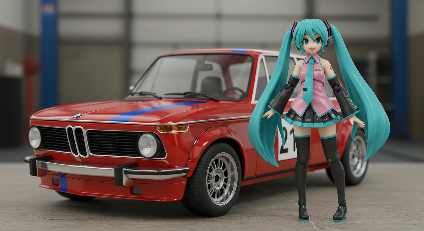 初音ミクとBMW 2002 | の人気AIイラスト・グラビア