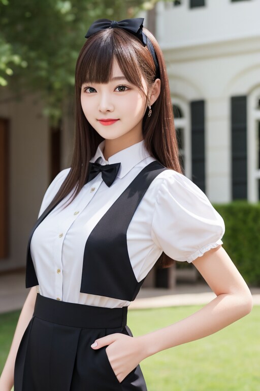 リアルかっこかわいいパフ袖好きのタキシード美少女