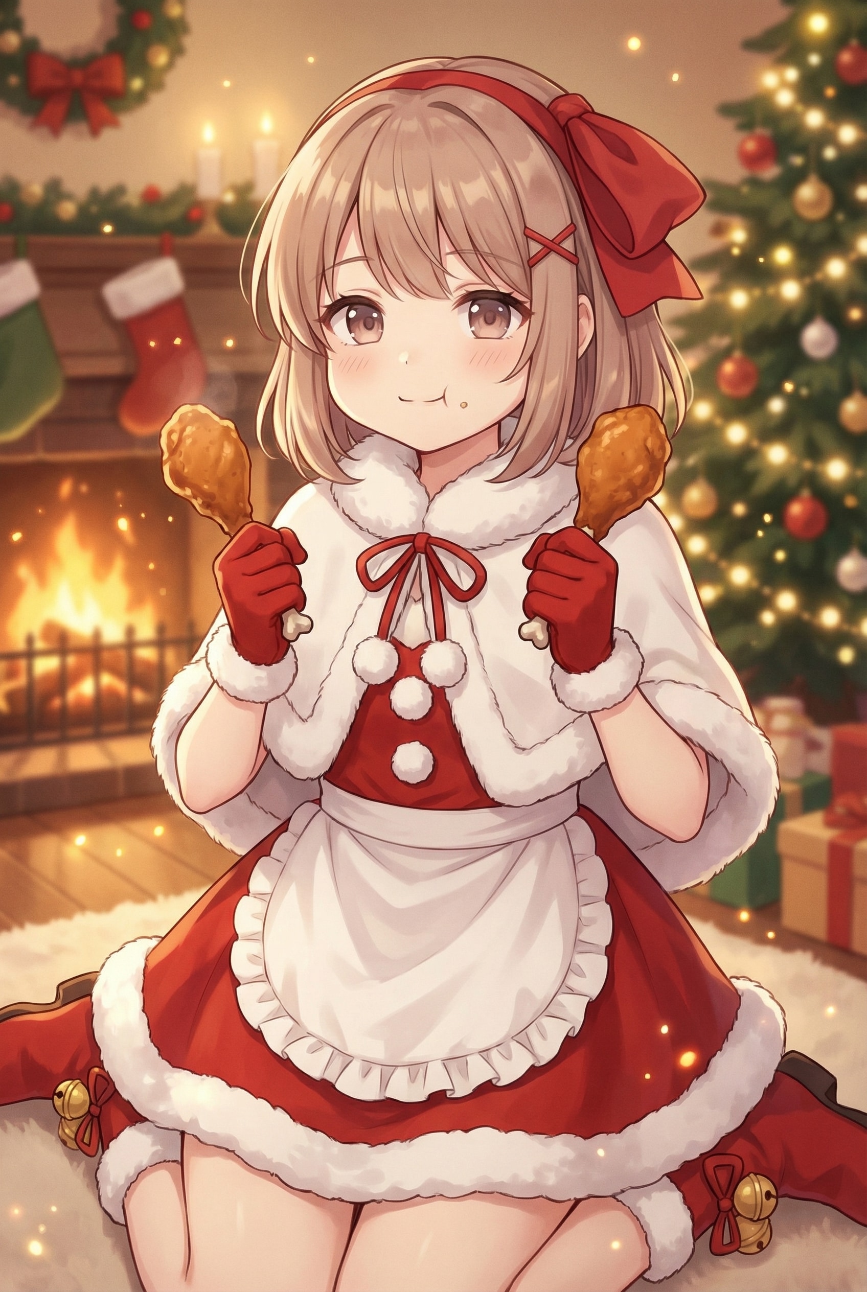 つむぎ【座敷童子】クリスマス衣装🎄 | の人気AIイラスト・グラビア