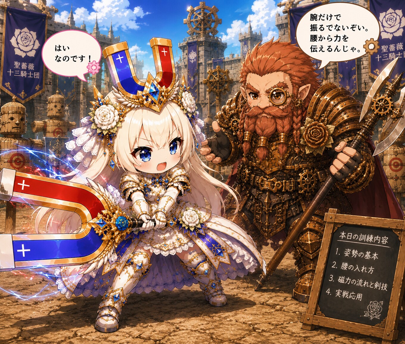 マグ姫、ドルガン親方の指導を受ける。