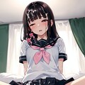 縞パンぶっかけJKちゃん 2枚目