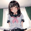 縞パンぶっかけJKちゃん 3枚目