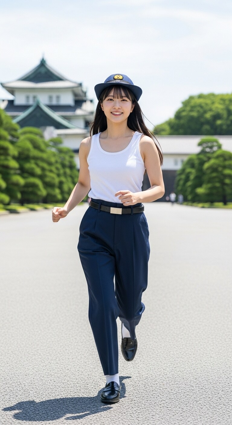 かっこかわいい婦警愛崎咲綺の皇居ランニング