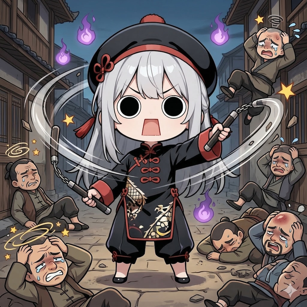 ヌンチャクでやってしまいよったえらいこっちゃ嬢