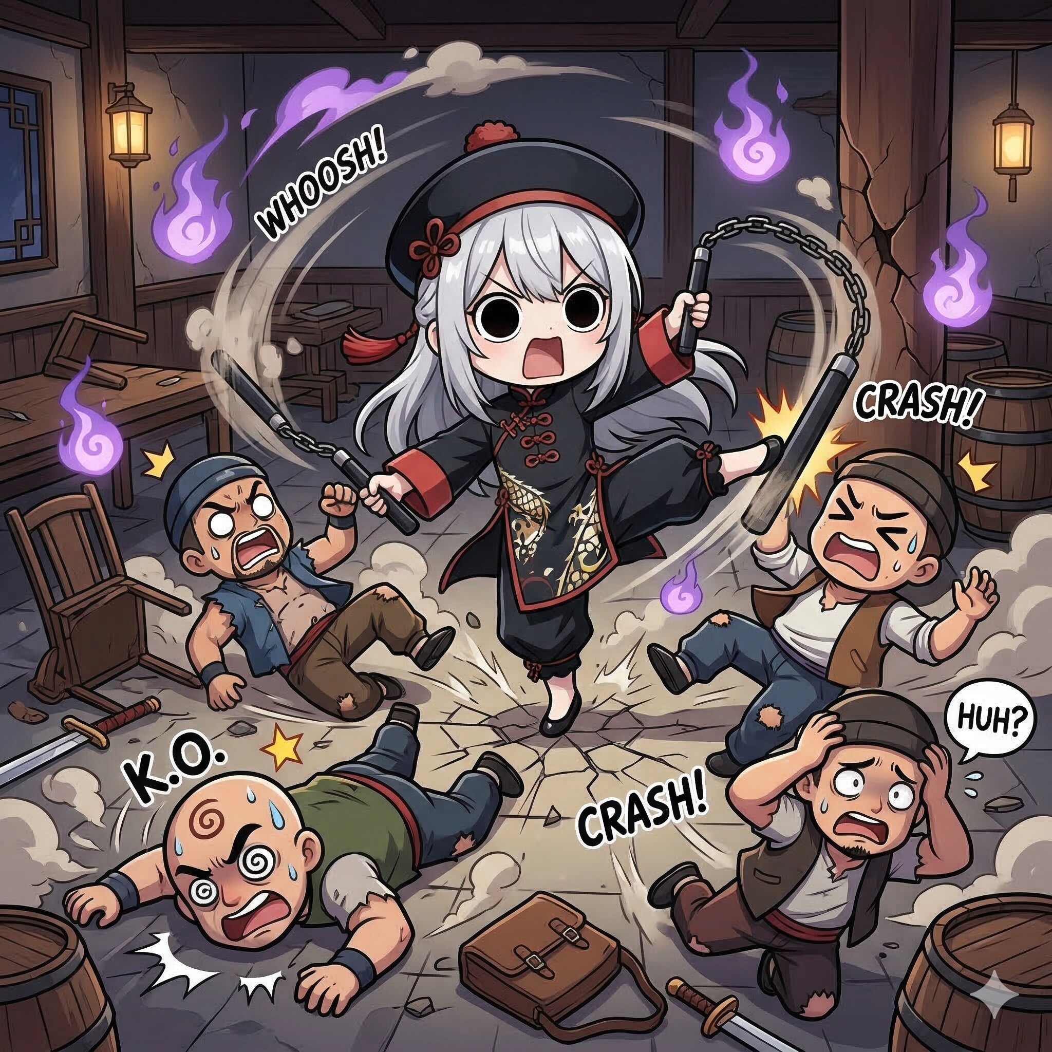 ヌンチャクでやってしまいよったえらいこっちゃ嬢 | の人気AIイラスト・グラビア