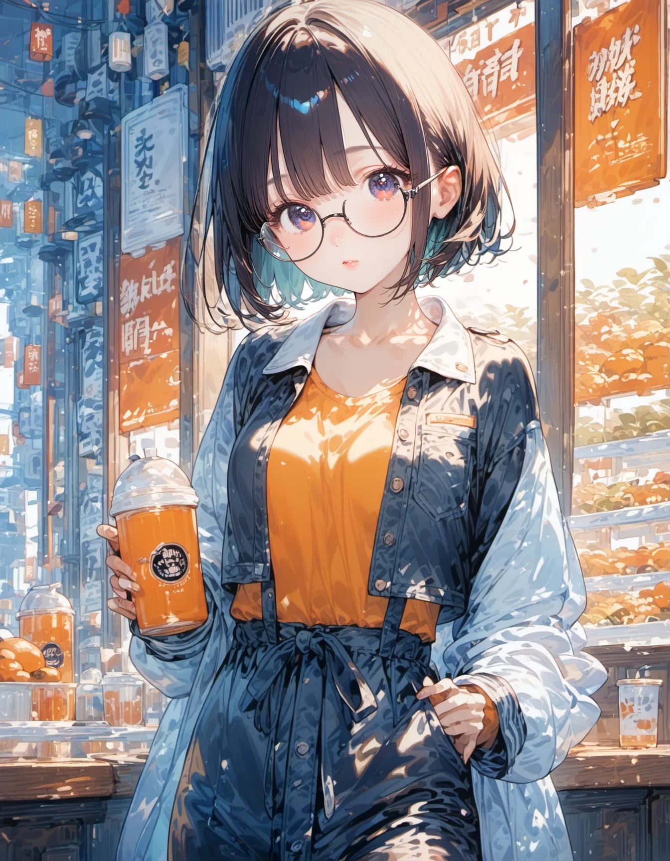 A Sip of Sunlight in the City | の人気AIイラスト・グラビア