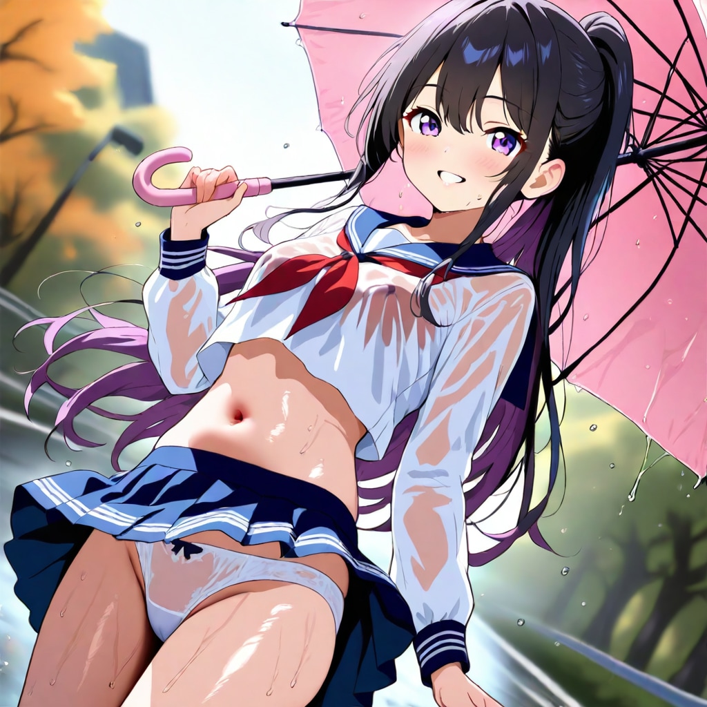 秋雨のなか