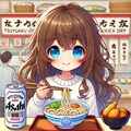 年越しうどんを食べる小さな女の子 6枚目