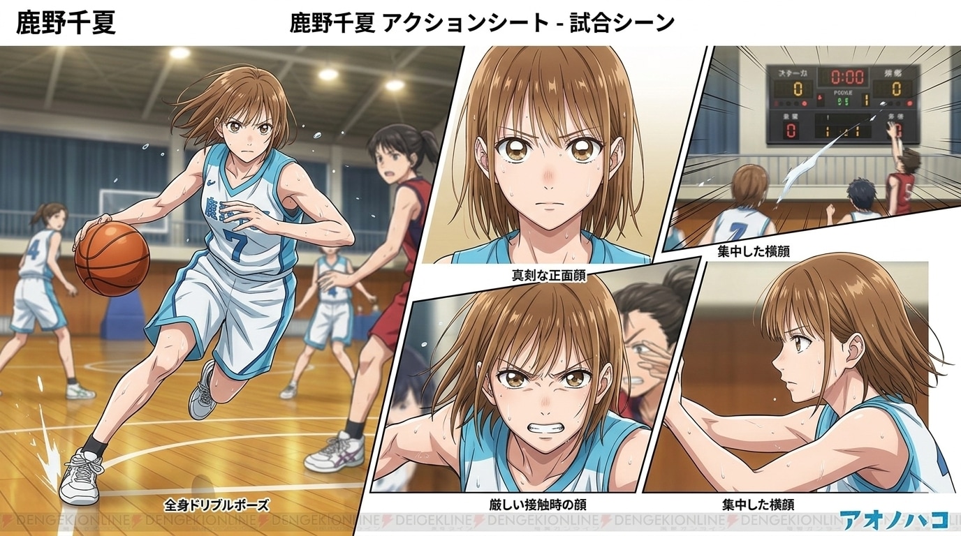 【お試し生成】アオノハコから、鹿野千夏ちゃんの試合風景を生成してみた。 | の人気AIイラスト・グラビア