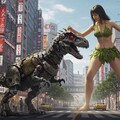 身長20mのビキニ美女が、東京でメカ恐竜と激突！？ 10枚目