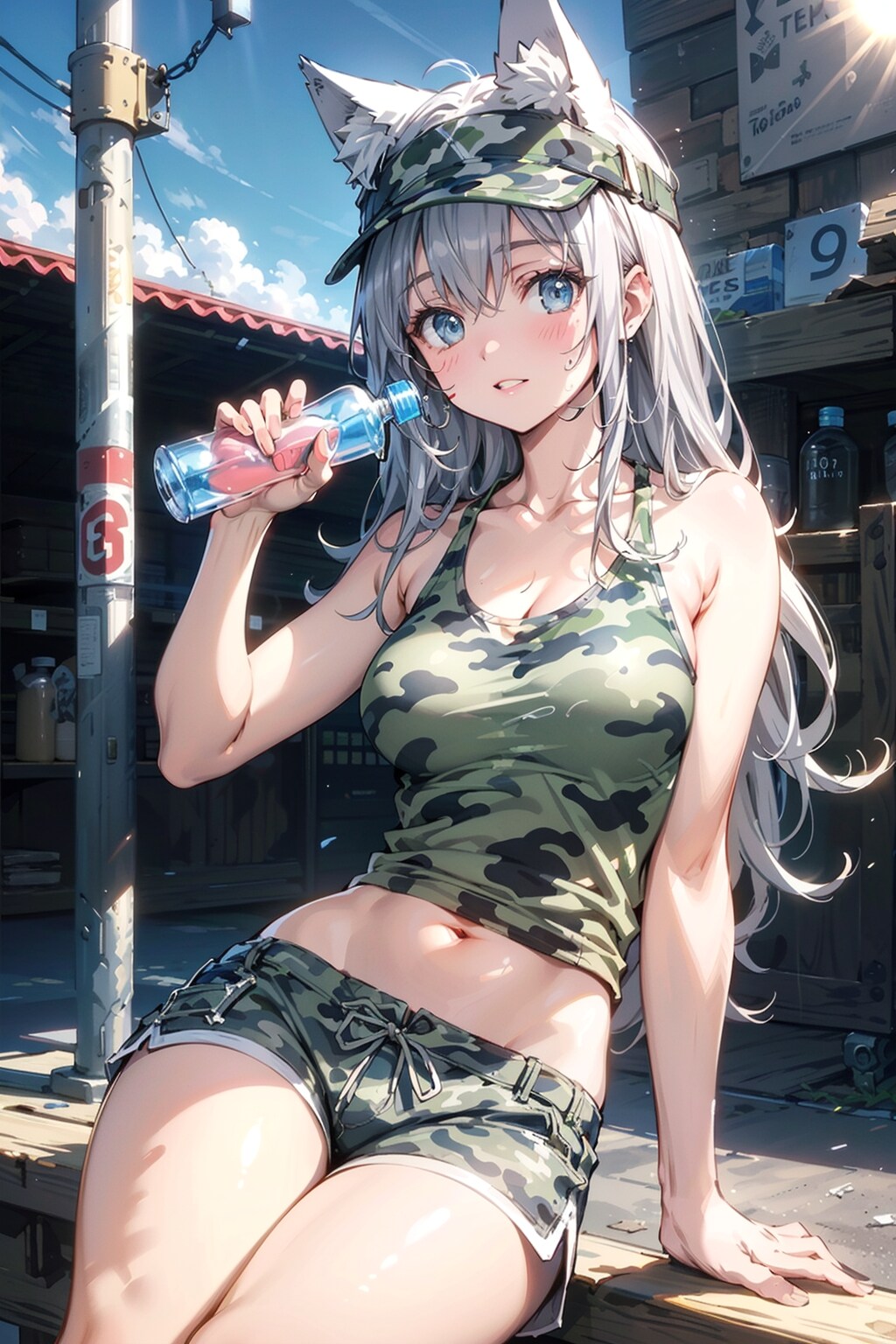 ふぅ…ちょっと休憩🐺💦