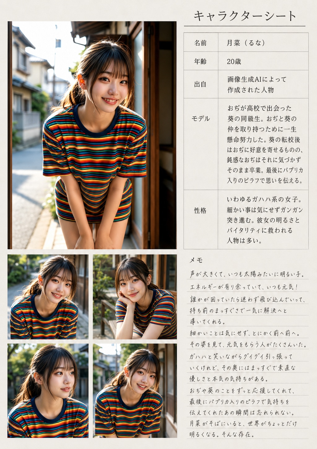 【ウチの娘シリーズ】登場人物キャラクタシート