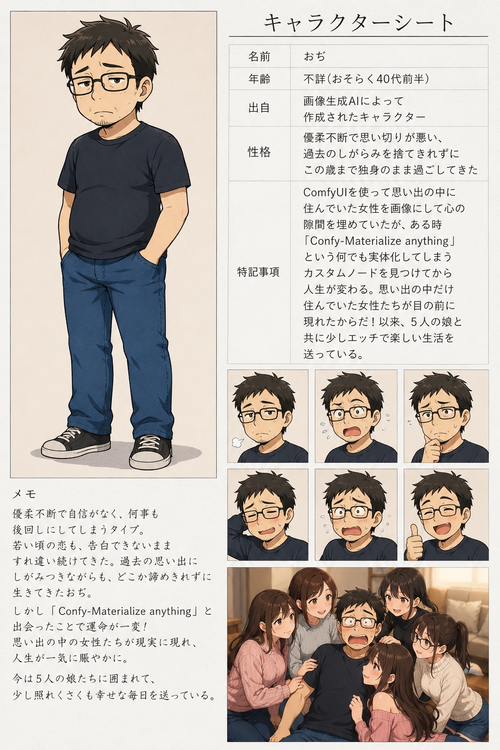 【ウチの娘シリーズ】登場人物キャラクタシート
