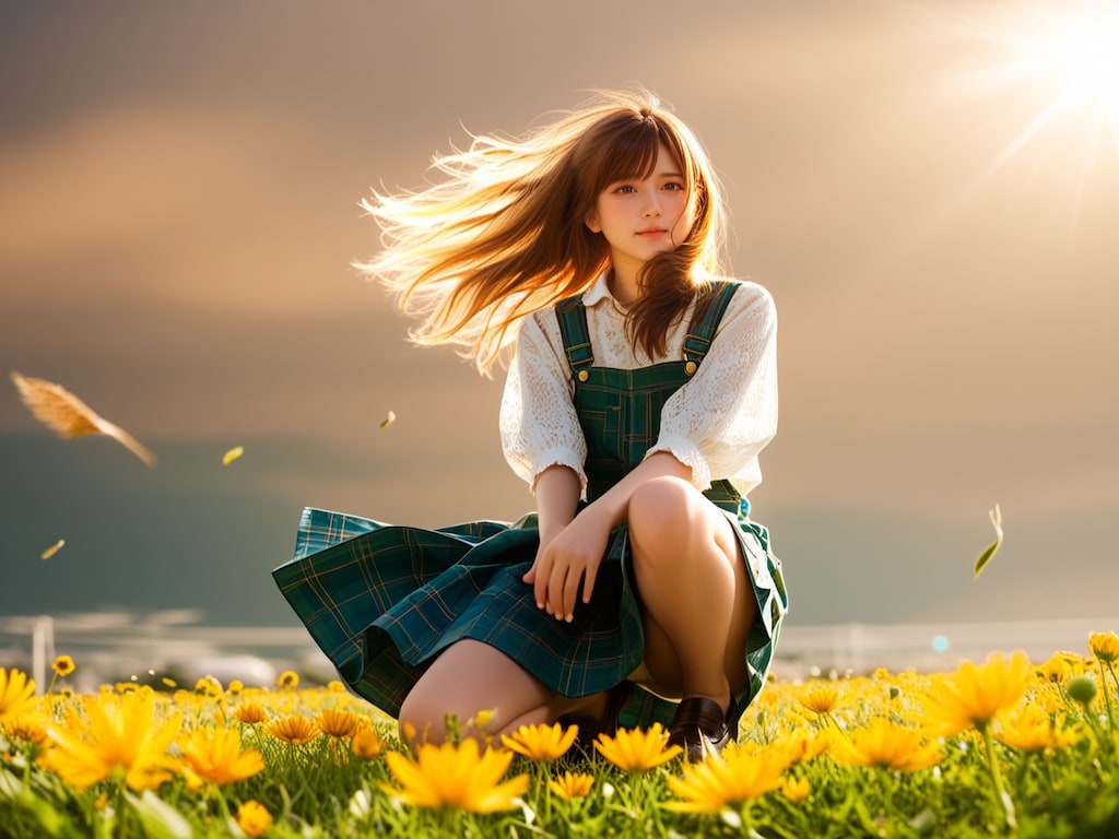 Chrysanthemum flower Girl