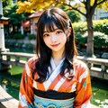 紅葉と着物 3枚目