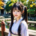 紅葉と着物 5枚目