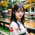 紅葉と着物 6枚目