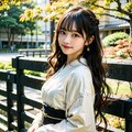 紅葉と着物 4枚目