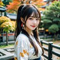 紅葉と着物 9枚目
