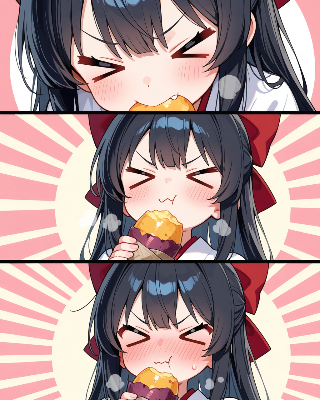 焼き芋を食べるさくらちゃん・・・・なのだが・・・・。