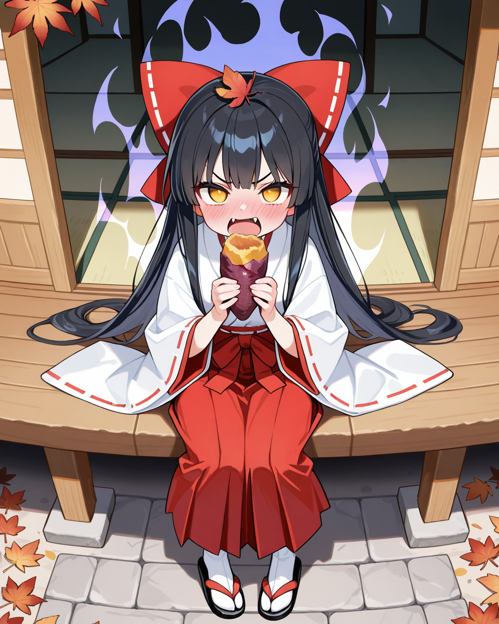 焼き芋を食べるさくらちゃん・・・・なのだが・・・・。