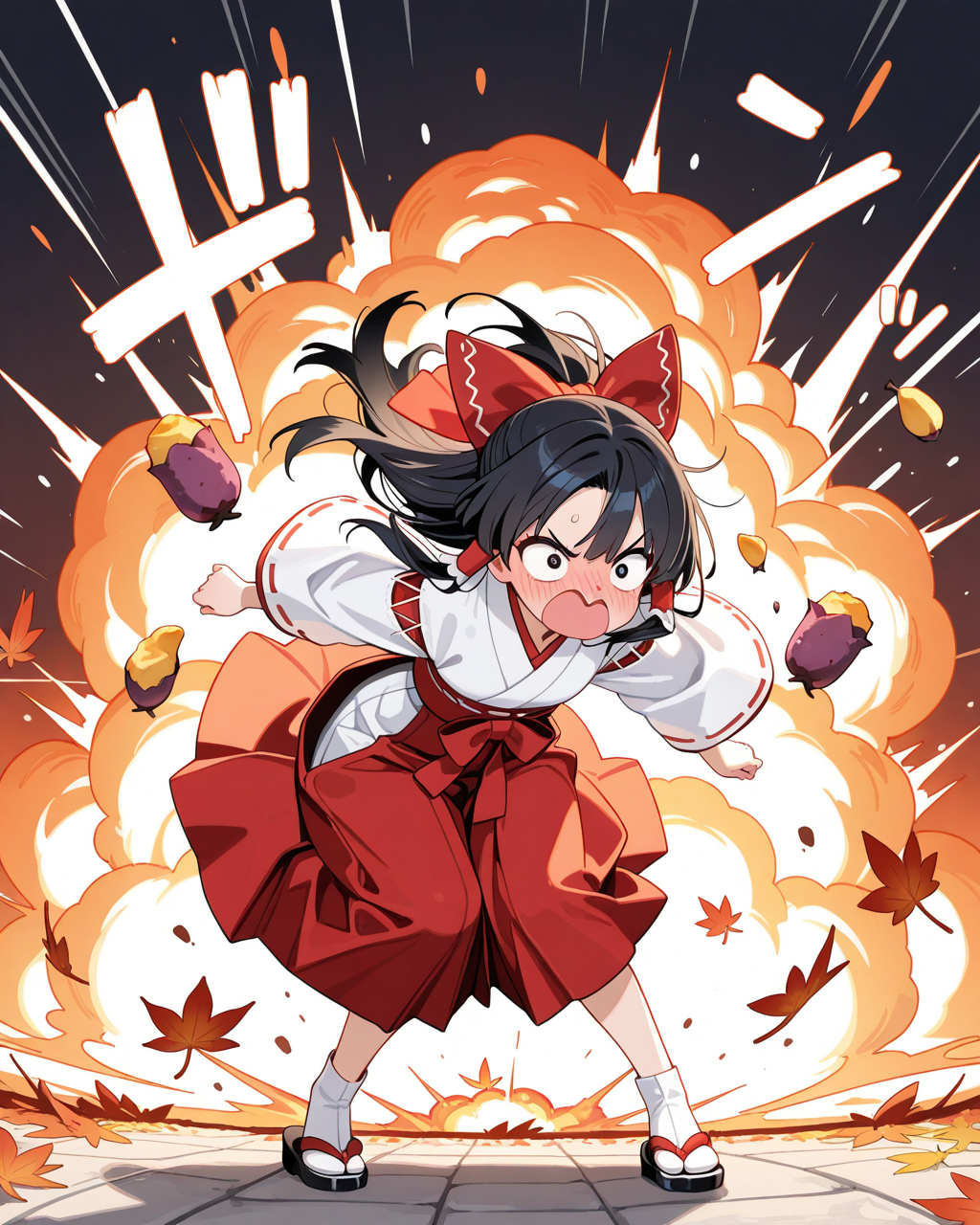 焼き芋を食べるさくらちゃん・・・・なのだが・・・・。