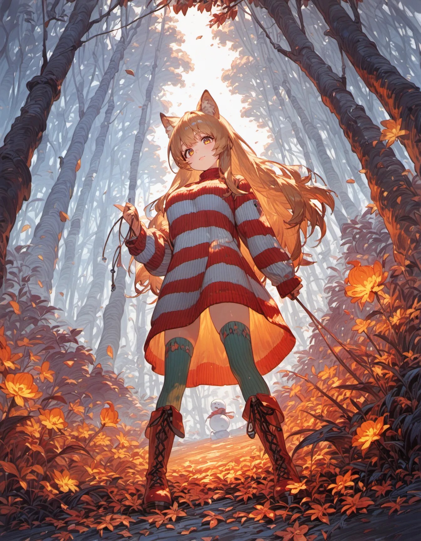 She Walks the Path of Falling Fire | の人気AIイラスト・グラビア