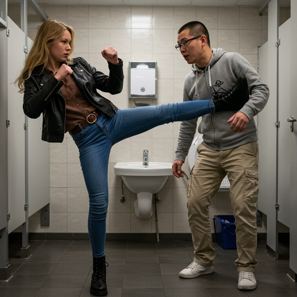 トイレで格闘 ③