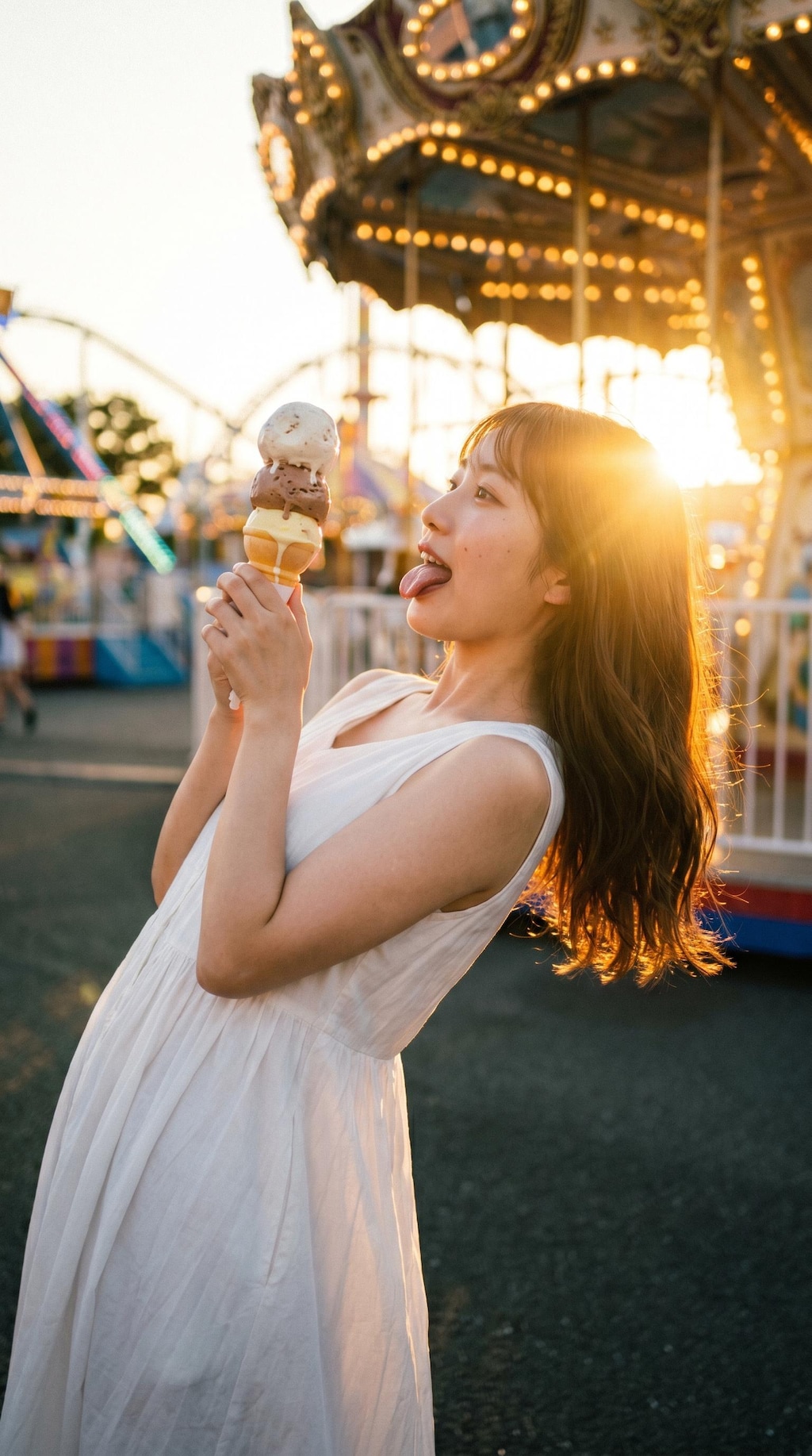 Melting Ice Cream at Golden Hour