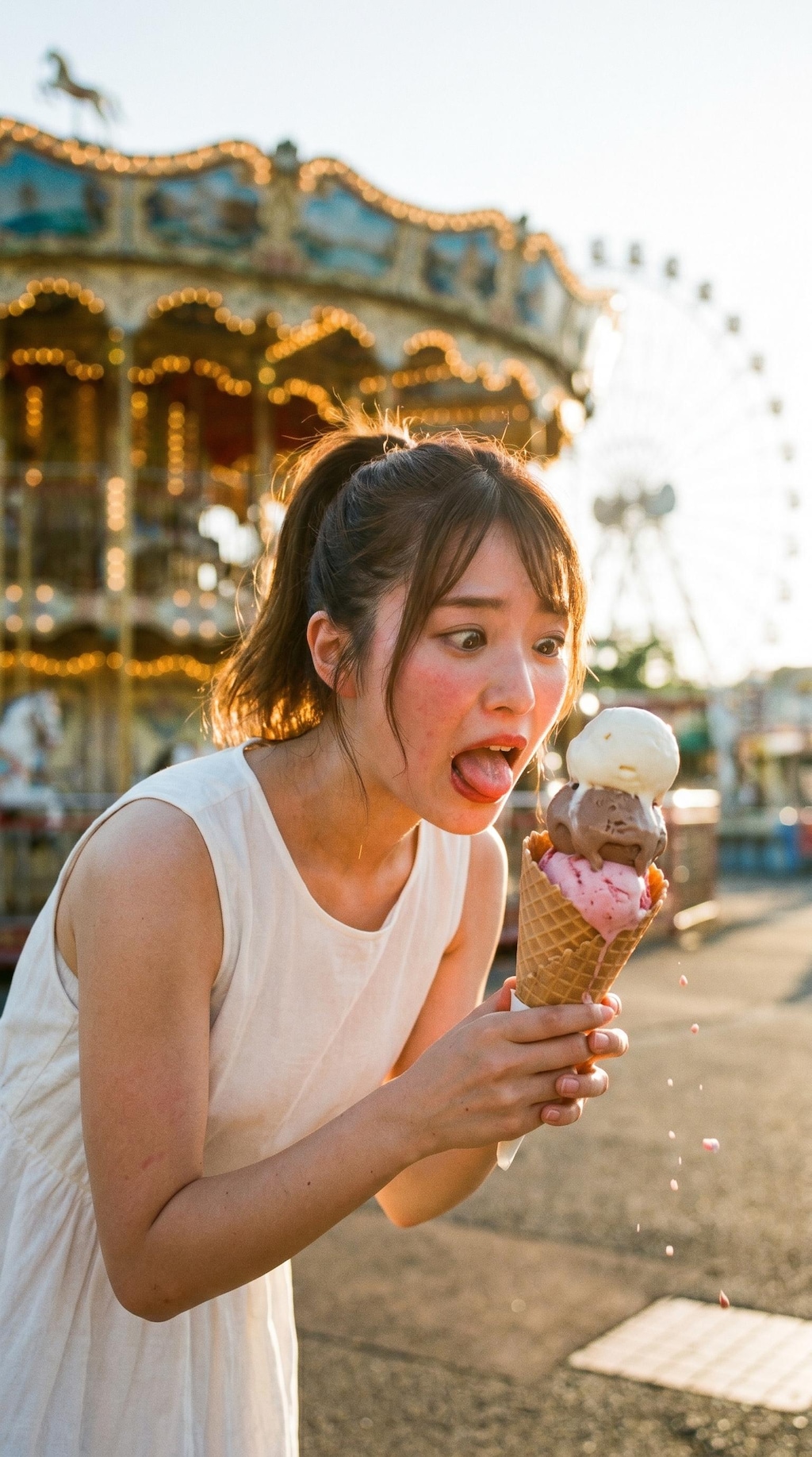 Melting Ice Cream at Golden Hour