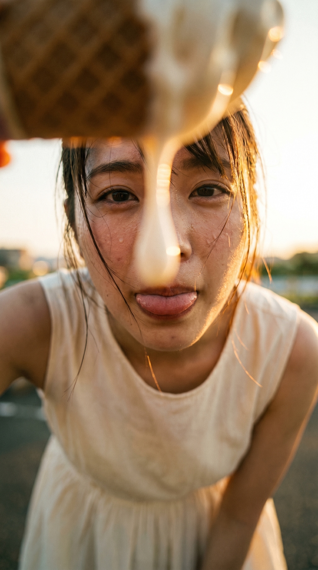 Melting Ice Cream at Golden Hour