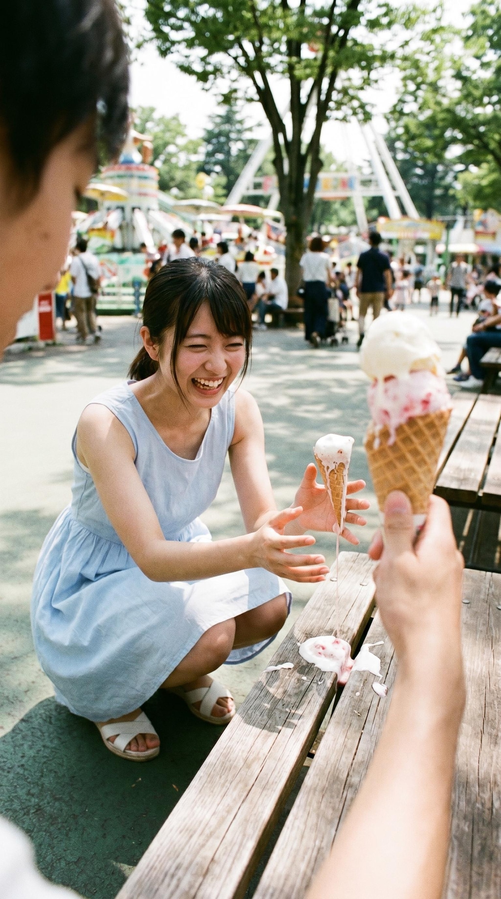Melting Ice Cream at Golden Hour