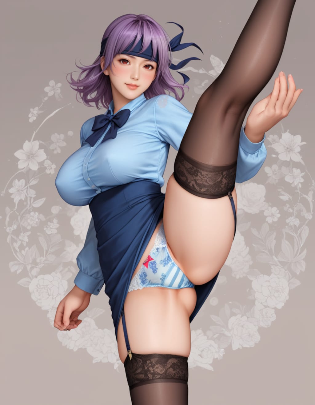 ハイキックパンチラ