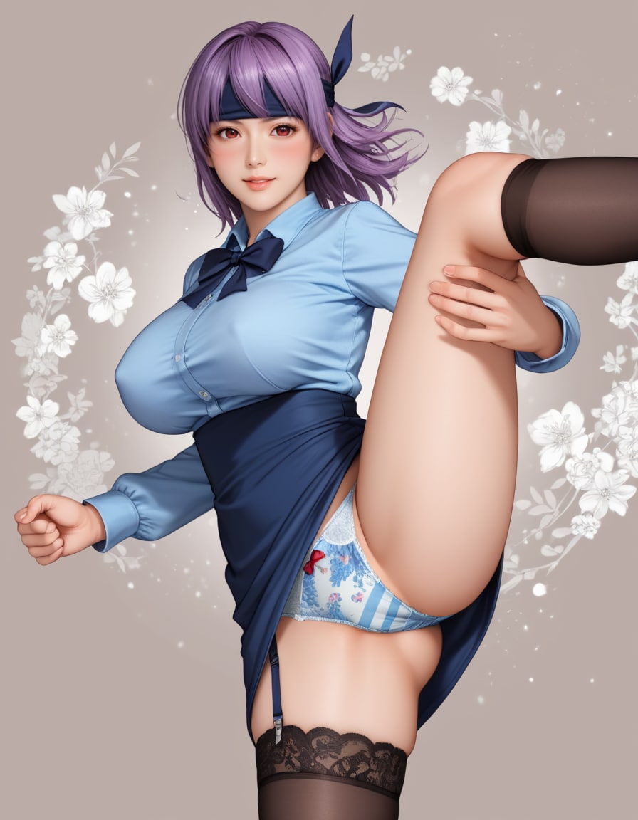 ハイキックパンチラ