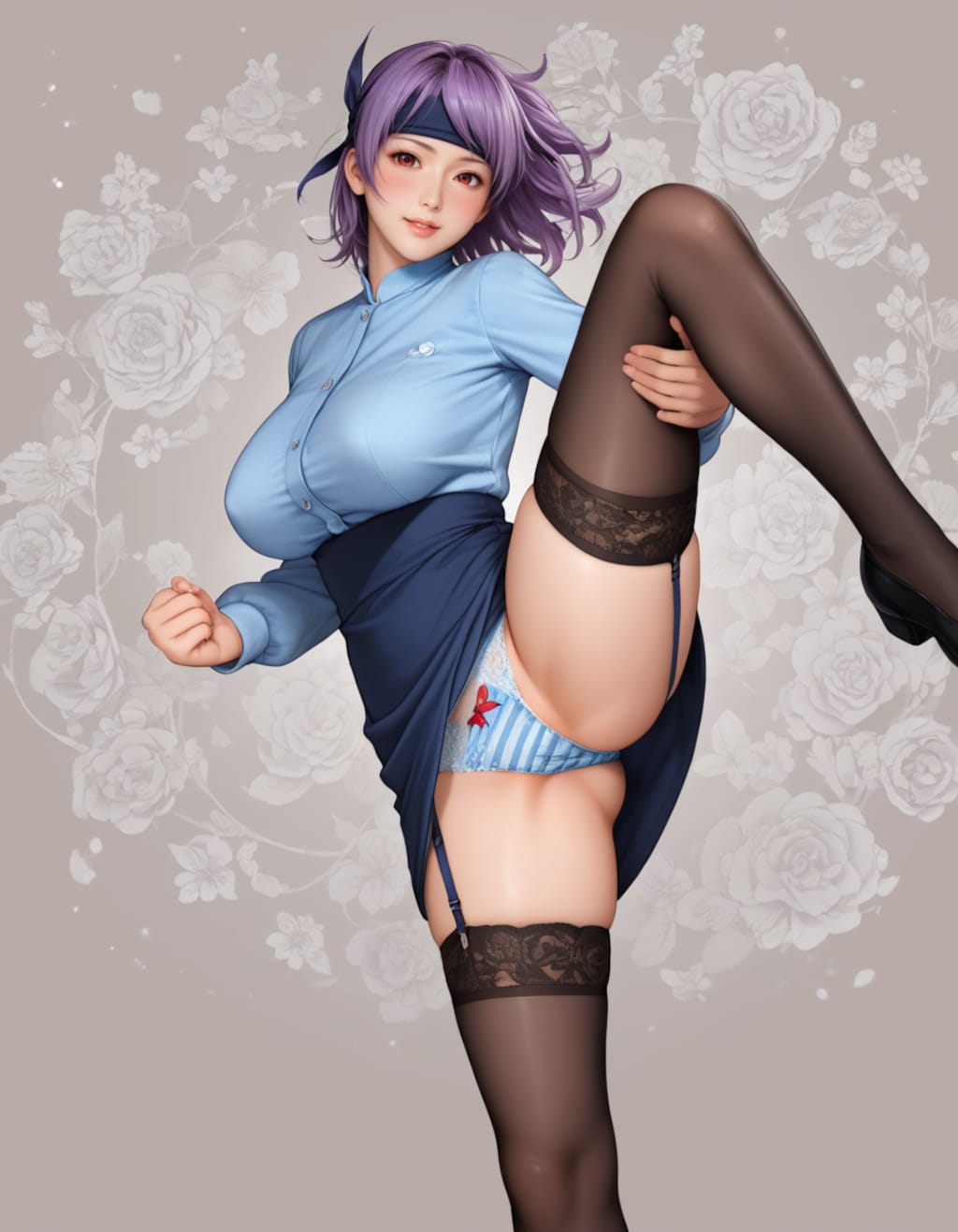 ハイキックパンチラ