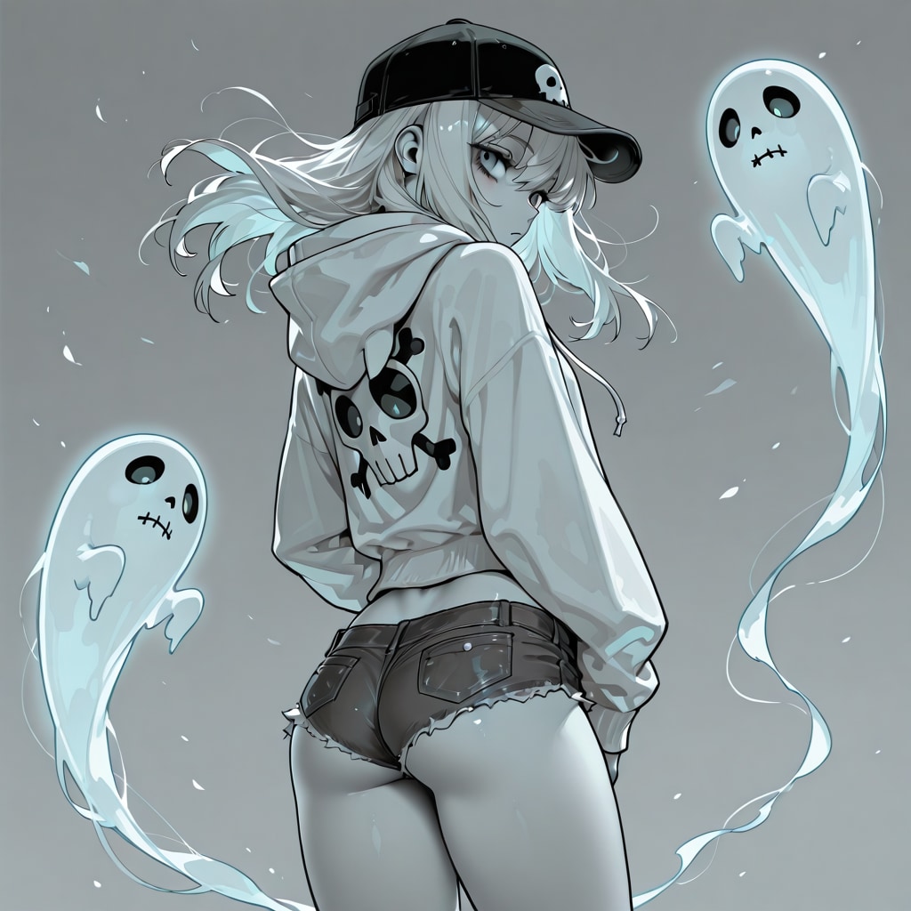 白黒おばけ | の人気AIイラスト・グラビア