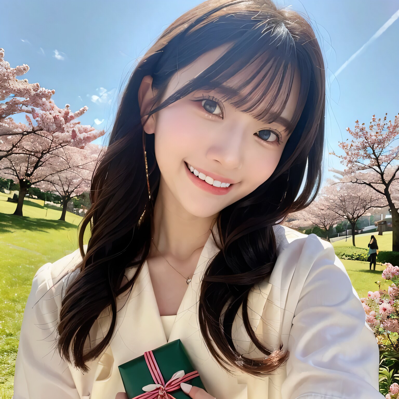 黒髪ロングでジャケットの美女１２ | の人気AIイラスト・グラビア