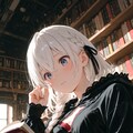 古魔術書屋さんで目的の書を見つけ上機嫌なブラックメイジさん 5枚目