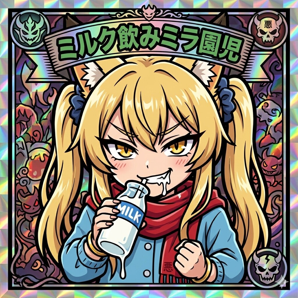 ミルク飲みミラ園児マンシール
