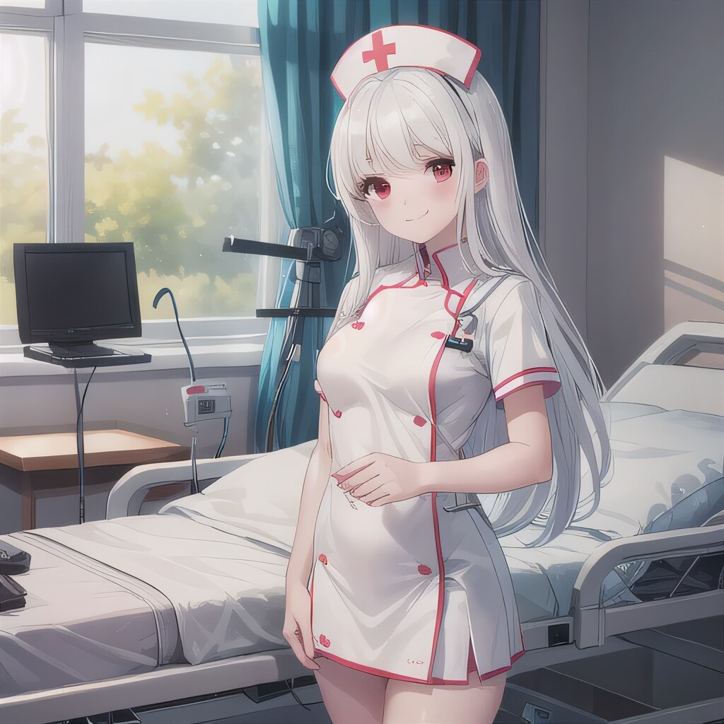 白髪ロングで白衣の少女６