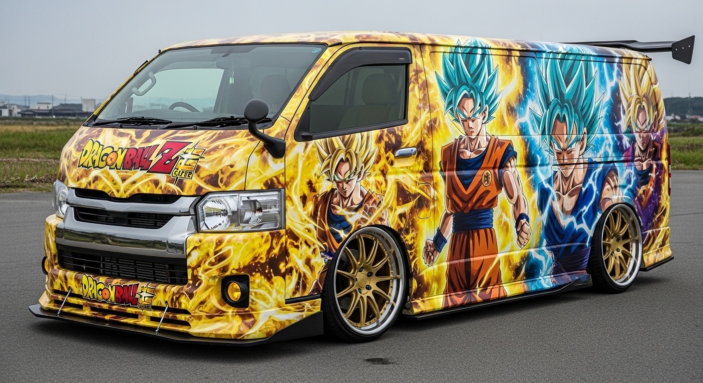 ドラゴンボール痛車ハイエース | の人気AIイラスト・グラビア