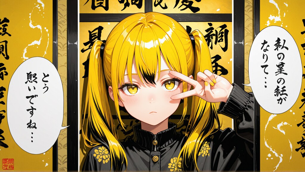 黒と黄のコントラスト 2