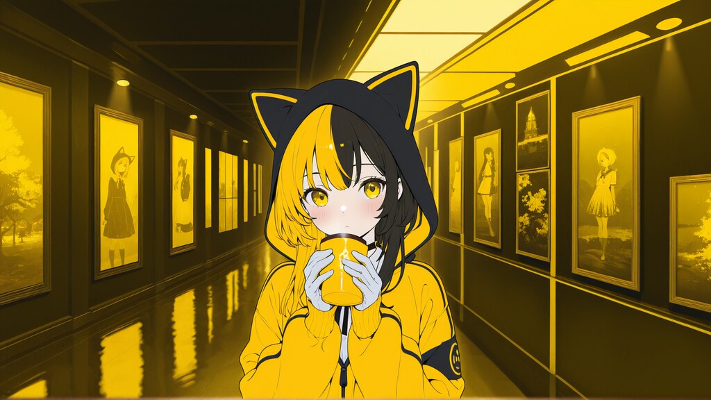 黒と黄のコントラスト 2