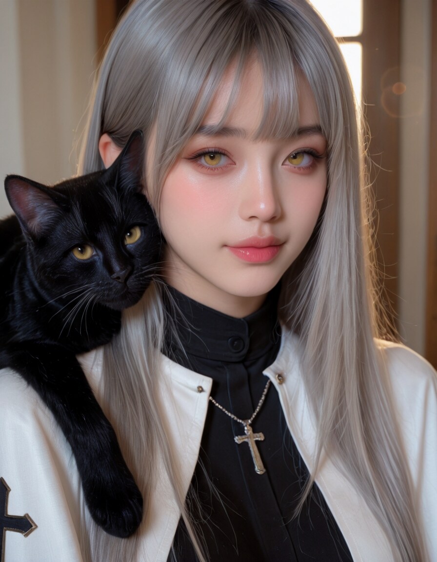 シスターと猫