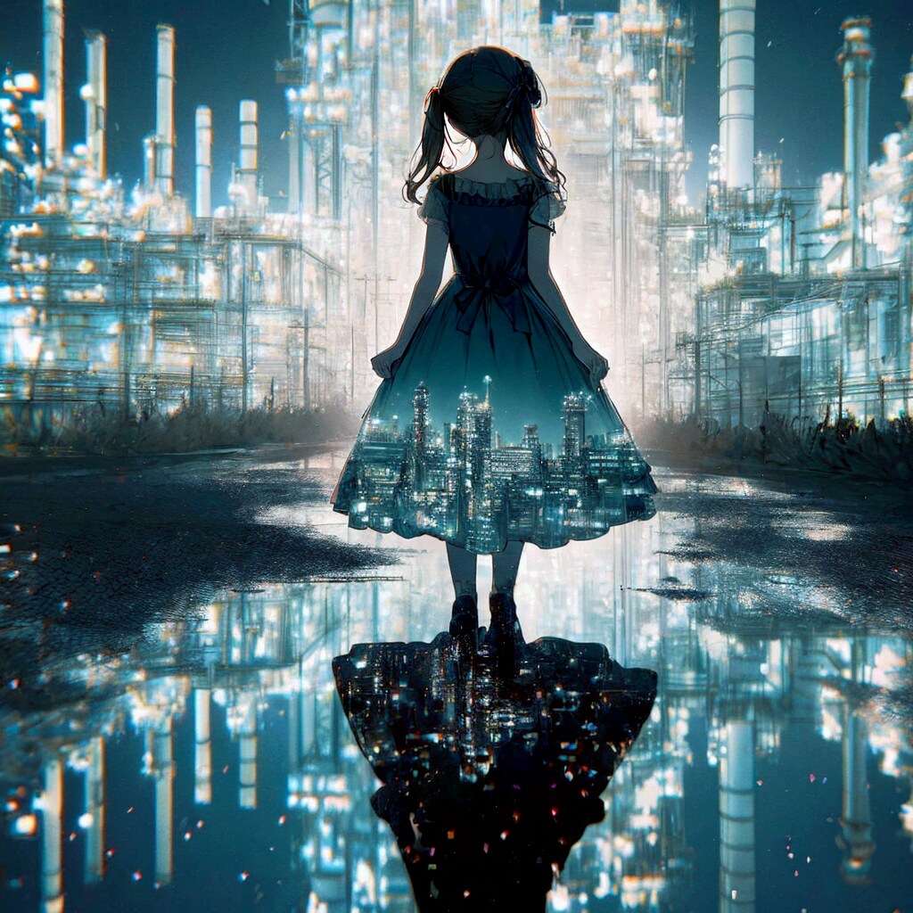 二重露光と少女15 | の人気AIイラスト・グラビア