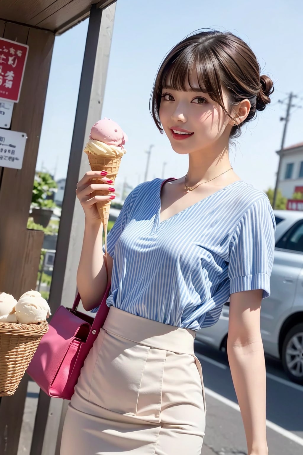 アイスと れなちゃん