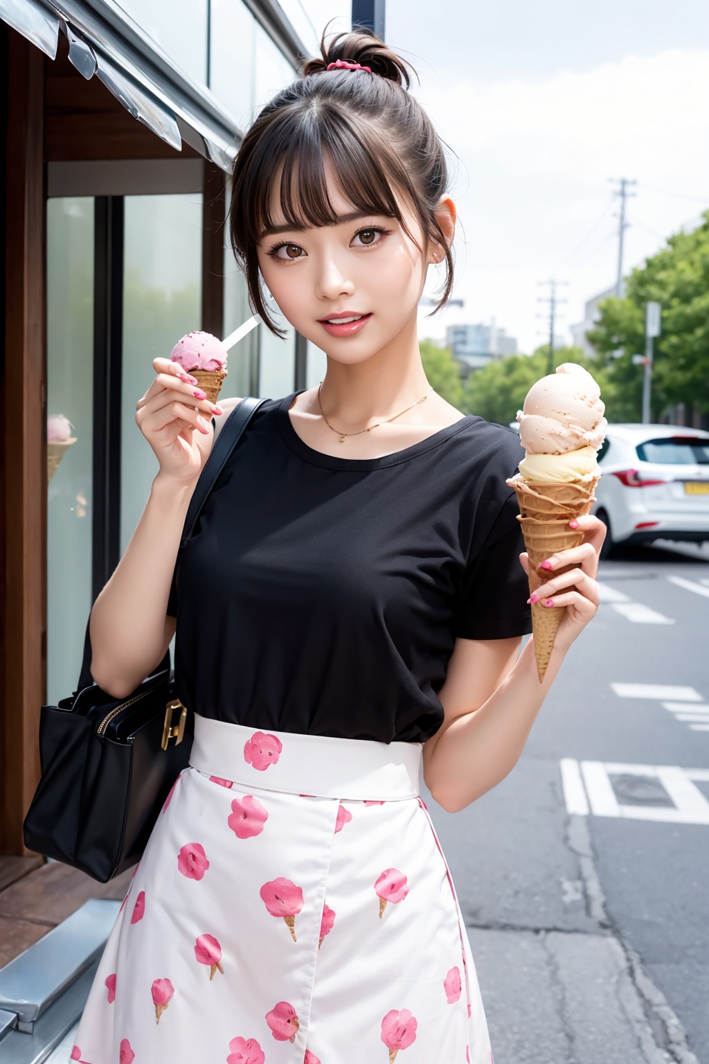 アイスと れなちゃん