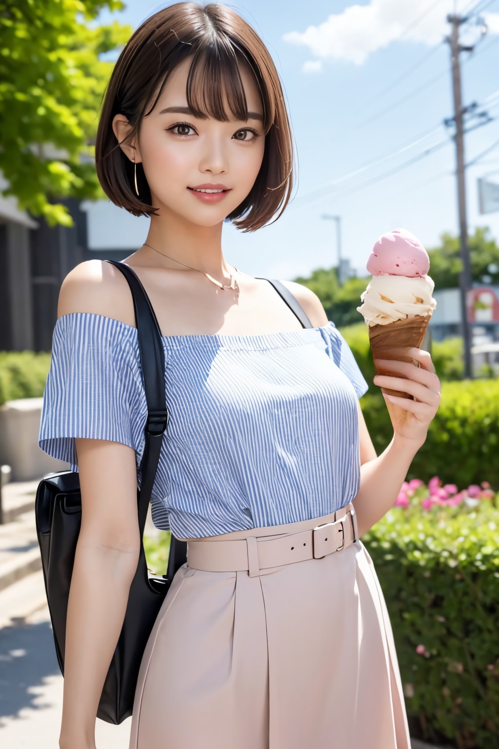 アイスと れなちゃん