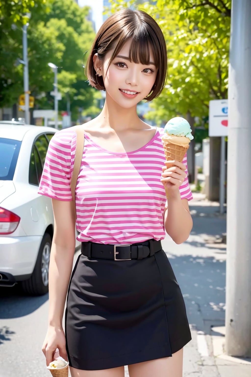 アイスと れなちゃん